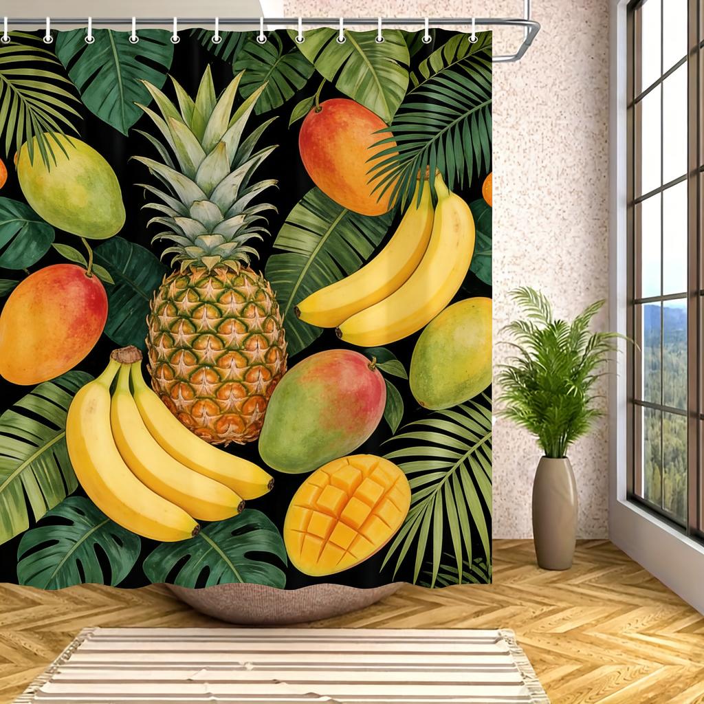 Spiral Galaxy in Deep Space with Asteroids Waterproof Shower Curtain for Cosmic Bathroom Decor