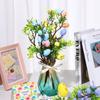 Пасхальное яйцо ветка дерева красочная картина пенопластовое яйцо цветок искусственное растение своими руками пасхальное украшение свадьба фестиваль вечеринка домашний декор ваза