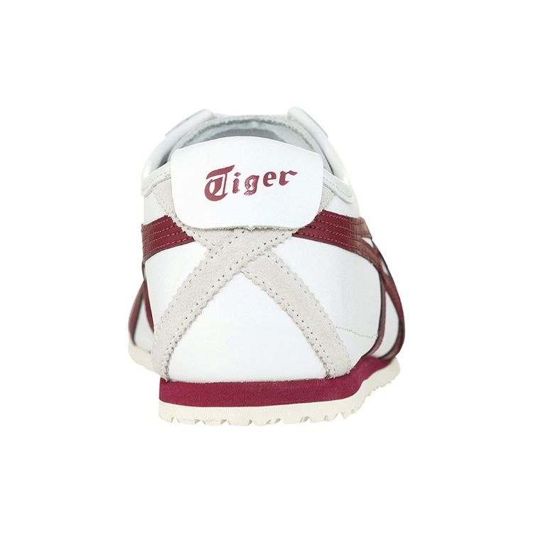 ONITSUKA TIGER Белые бордовые кроссовки унисекс Mexico 66 D4J2L-0125