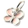 Les Trésors De Lily [N5346] - Silver Pendant 'Butterfly' Silver Pink (rhodium-plated) - 9x8 Mm
