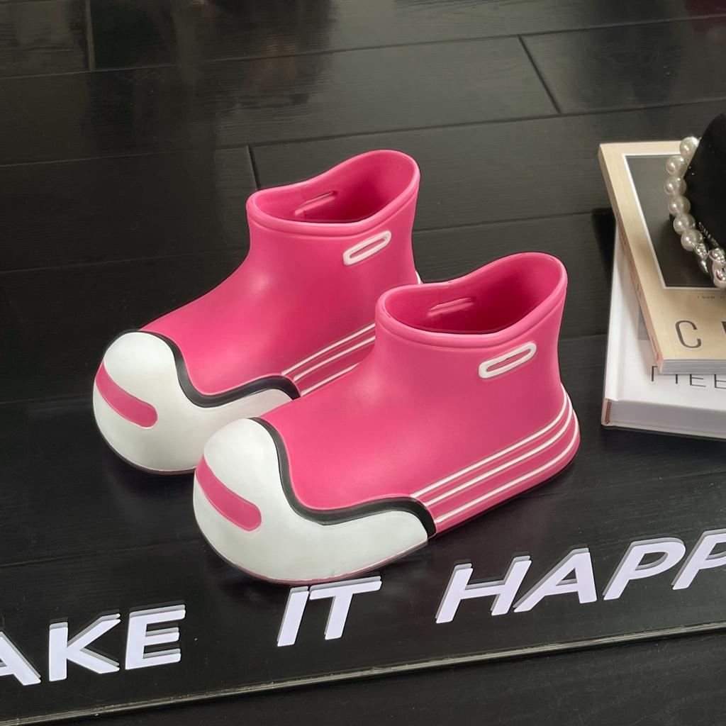 Новые кавайные непромокаемые сапоги, женская непромокаемая резиновая обувь, милые непромокаемые сапоги, удобные садовые рабочие галоши, женская обувь