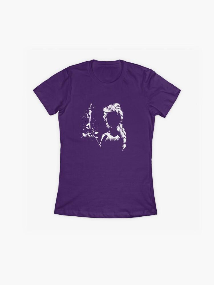 Frozen Let It Go | Frozen-Inspired Queen Elsa Silhouette Art Fitted T-Shirt