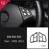 Carbon Fiber Gear Shift Panel Trim Sticker for BMW 3 Series E90 E92 E93 2005-2012 Car Inner Center Control Decorative Accessory