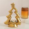 1PC Table Ornaments Nordic Art Candle Holders Home Decor Ceramic Romantic Christmas Tree