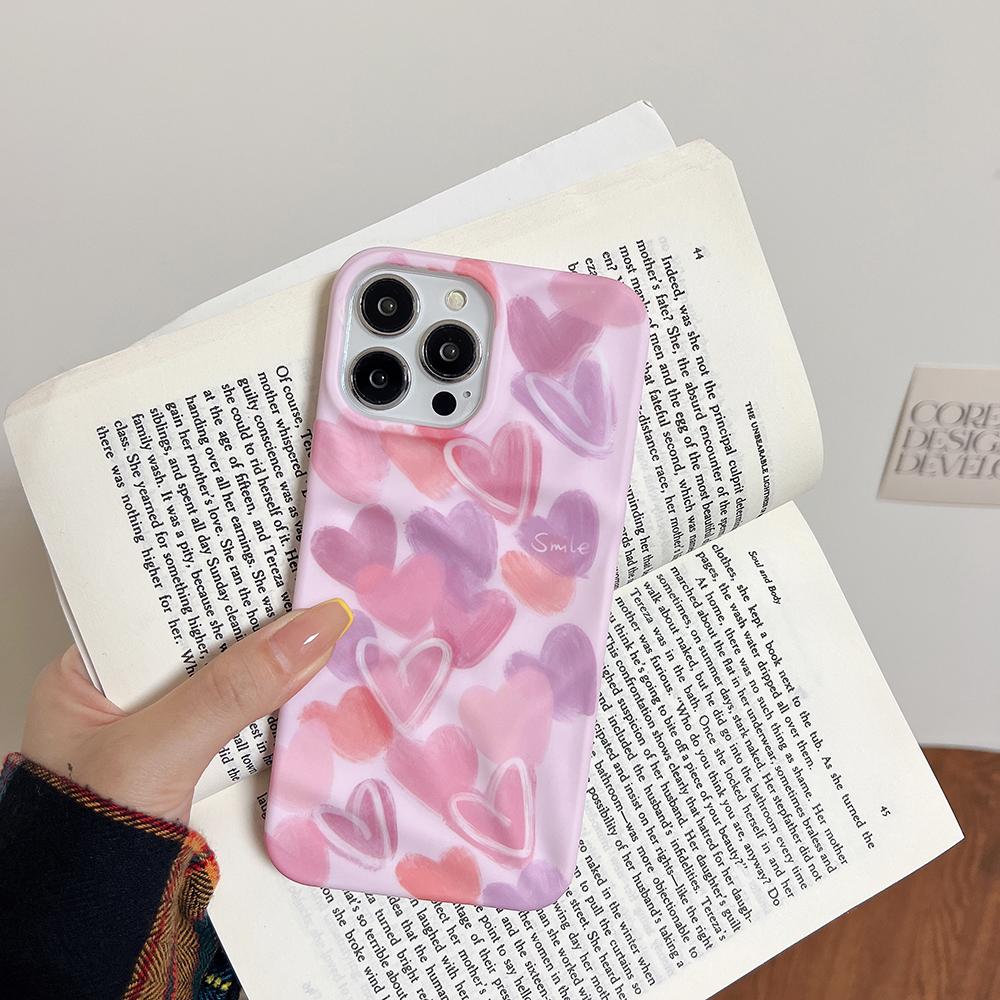 Love Heart Soft Shockproof Bumper Fashion Phone Case For iPhone 11 12 13 14 15 16 Pro Max Cute Silicone Back Cover Case