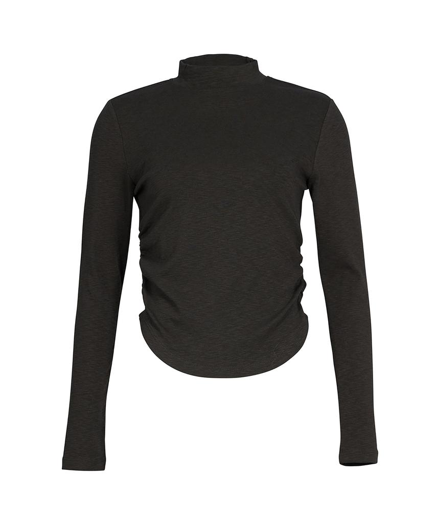 OEUVA Charcoal Soft Half-Neck Top