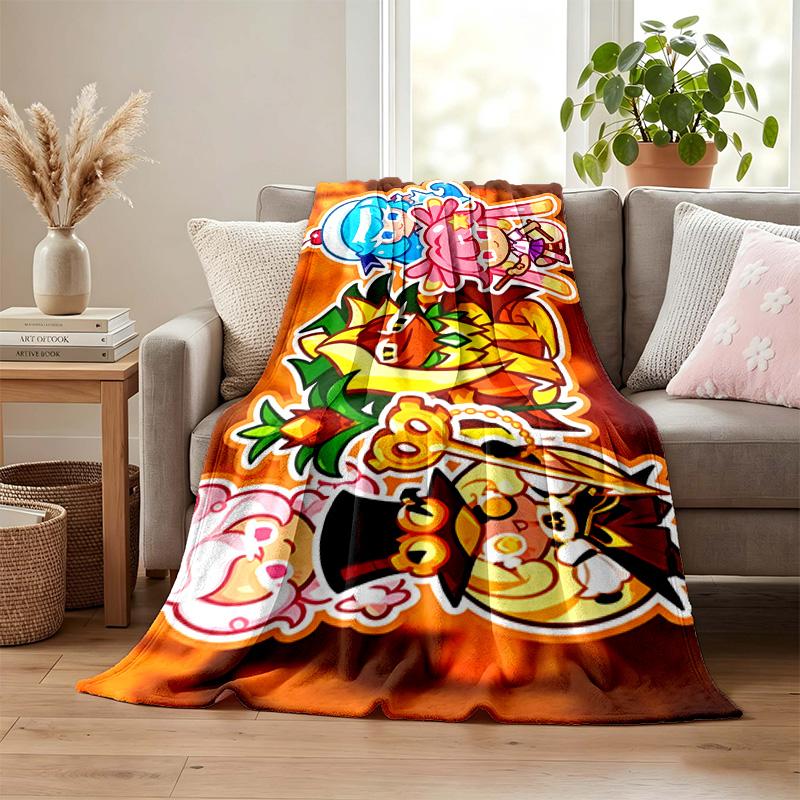 Cookie Run Kingdom blanket Flannel Blanket Soft Cozy Plush Throw for Sofa Bed Lightweight Home Decoration Gifts for Christmas various holidays