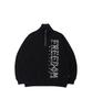 FREEDOM Cracked Bone Logo Half-Zip (Black)
