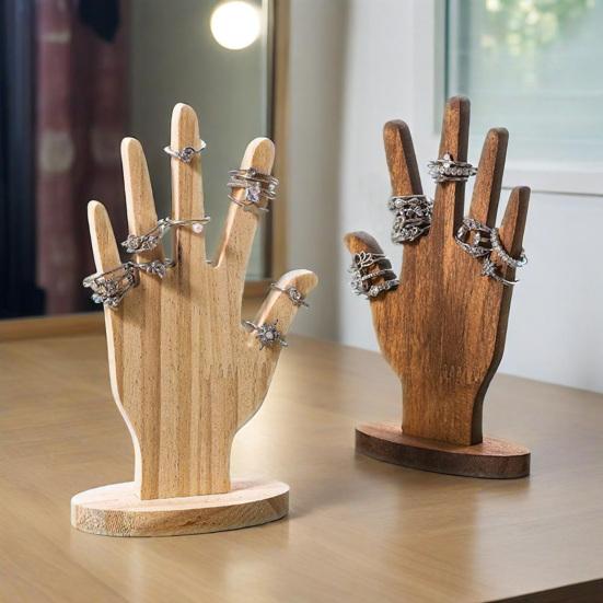 Подставка для ювелирных изделий, держатель для пальцев, прочная конструкция, высокая устойчивость, многоцелевой, декоративный, деревянный
