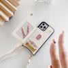 Применимо к чехлу для мобильного телефона iphone14pro, откидная крышка с косым ремешком, вставка для карты, кожаный чехол с зеркалом 14max, японский и корейский ремешок, защитный чехол