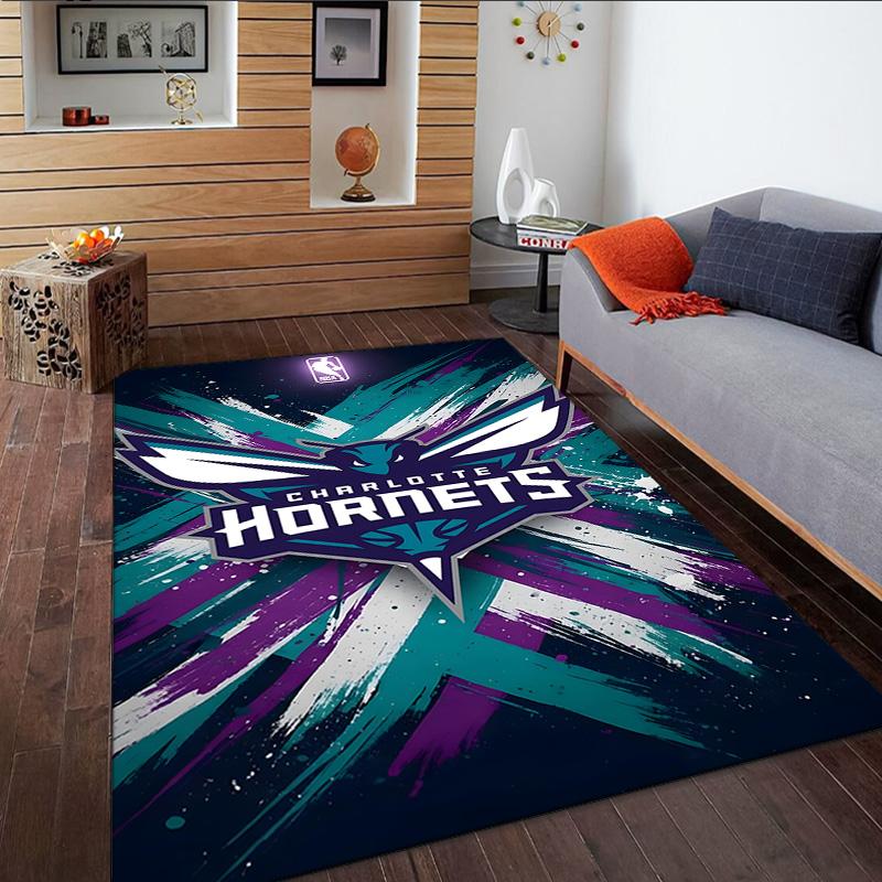 Charlotte Logo Art Carpet, Kitchen Rugs, Yoga Mat, Non-Slip Mats, Rug for Bathroom, Living Room bedroom, Camping Rugs Christmas Gift