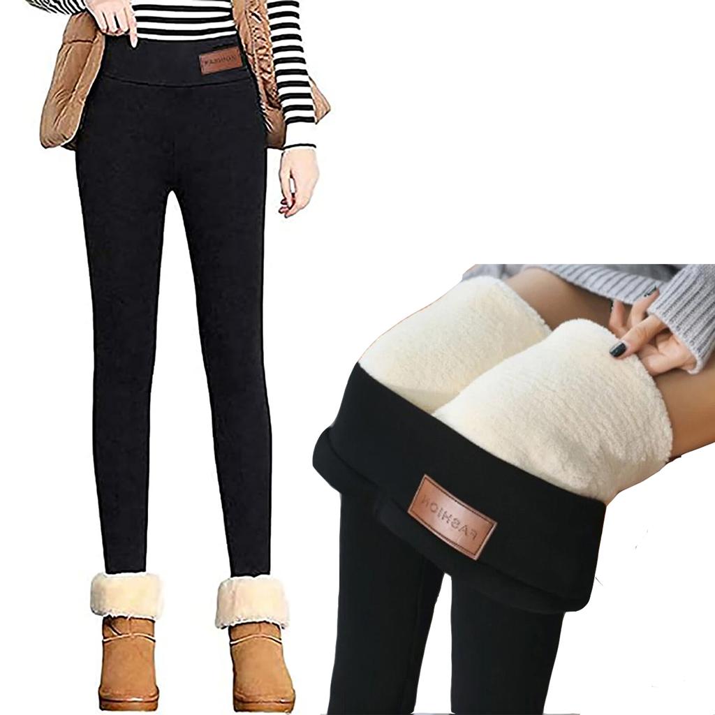 Women Plus Velvet Winter Leggings Elastic Keep Warm Legging Female High Waist Slim Stretch Legings Lamb Fined Thermal Pants