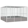 Bird Cage Grey 302.5x324.5x211.5 Cm Galvanized Steel