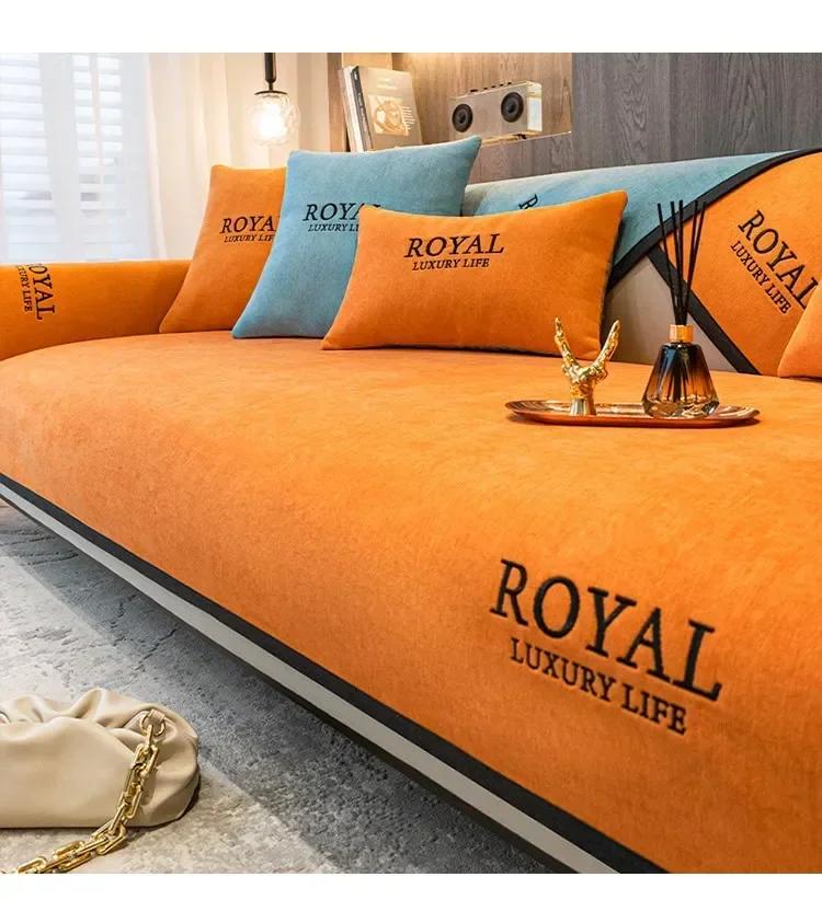 Four Seasons Universal Chenille Sofa Mat Non-Slip Sofas Cover for Living Room Couch Couch Pad Protection Covers