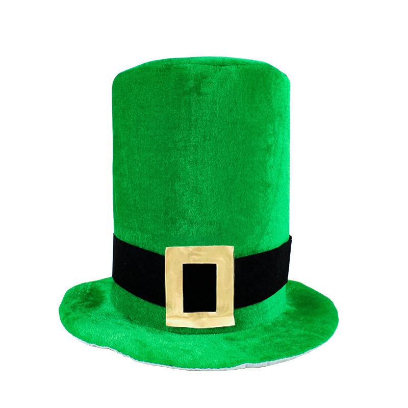 New St. Patrick's Day Hat, Digital Printed Irish Green Clover Hat for Festival Parties