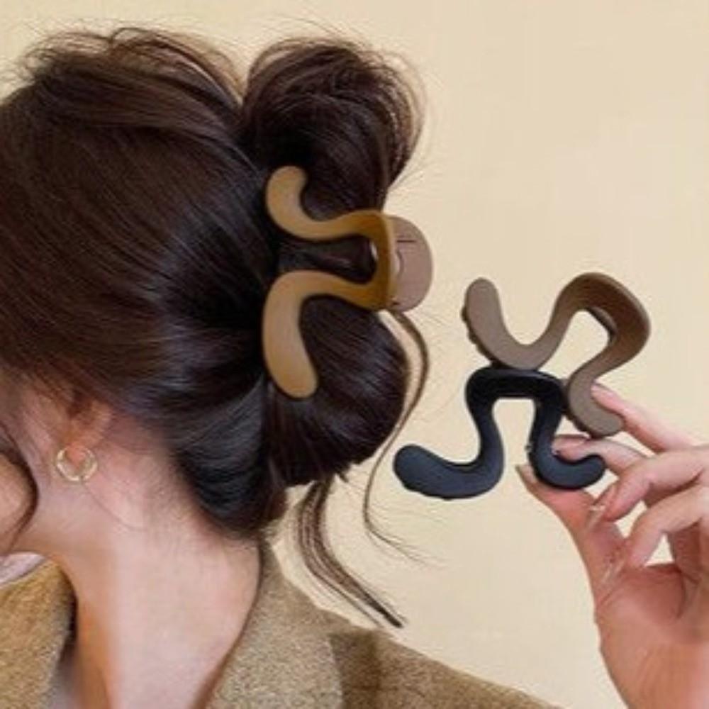 Matte Finish Shark Clip Large Ponytail Clip New Acrylic Hair Claw  Headwear Accessories