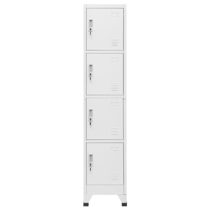 Armoire à casiers - vidaXL - 4 compartiments - Gris - 180 cm - Meuble d’entrée