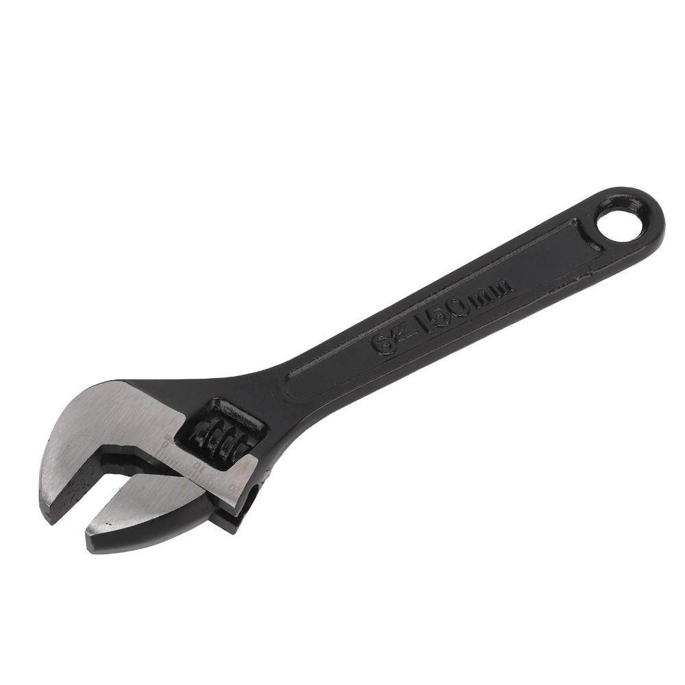 6 Inch / 8 Inch Black Oxide Wrench 45 Steel Open End Wrench Adjustable Wrench General Maintenance