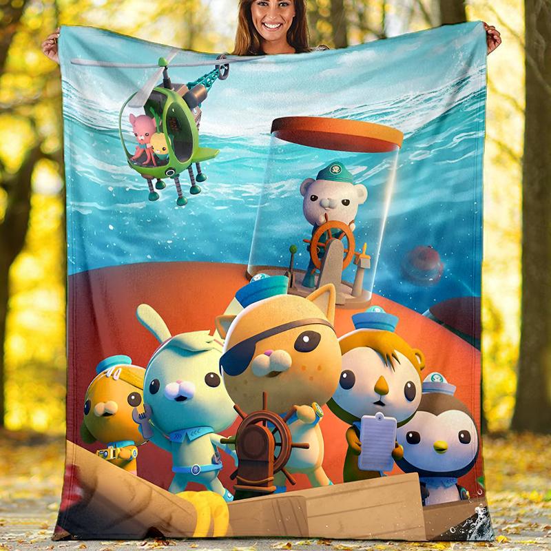 Octonauts Theme Printed Blanket Perfect For Couch Bed Travel Outdoor Use Machine Washable Cozy Durable