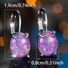 Simple Delicate Gold Color Oval Cut Opal Drop Earrings for Women Girl Luxury Bohemia Jewelry