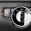 Углеродное волокно для Mercedes Benz W204 W212 W176 CLA GLA GLE GLK GL ABCE Class Наклейка на крышку переключателя фар