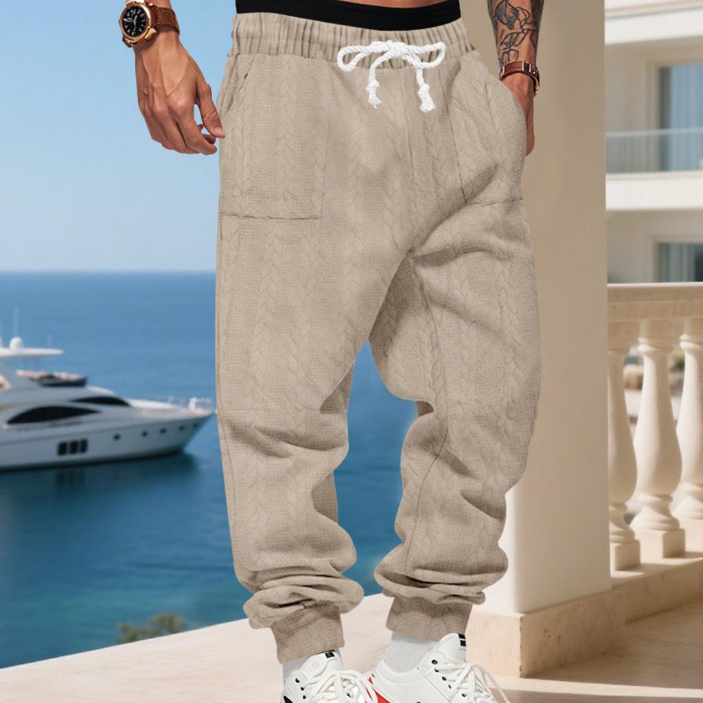 Men's Casual Sports Loose Solid Color Jogging Pants