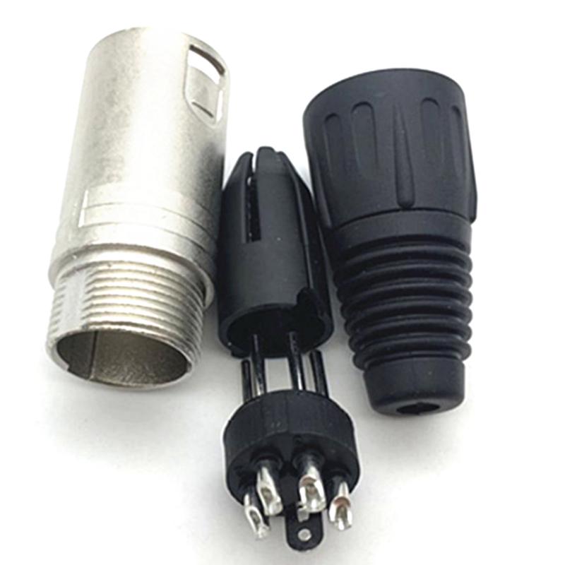 1Pcs Canon Plug Socket Male/Female Microphone Audio Xlr Connector 3P/4P/5P Contacts
