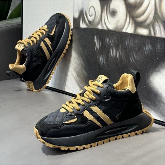 Кроссовки мужские дизайнерские повседневные кроссовки из микрофибры, кожа/пух, дышащие, на плоской платформе, с увеличенной высотой