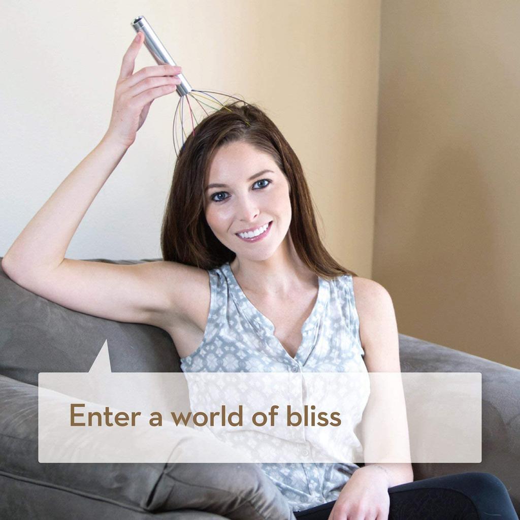 Электрический массажер для кожи головы, портативный массажер для скребка для головы, ручной скребок для головы, расслабляющий кожу головы