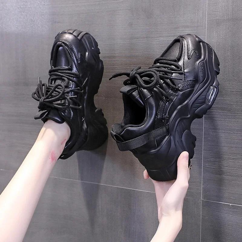 Женская обувь большого размера 41-43 летнее новое поступление супер горячие папины кроссовки для полных ног широкие полные толстая подошва дышащие спортивные кроссовки