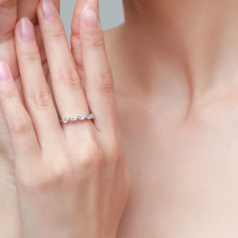 Tancise Classic стерлингового серебра 925 пробы кольцо с цирконом женские ювелирные изделия свадебное обещание вечерние подарок