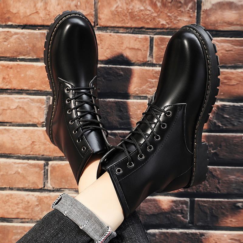Autumn and Winter New Fashion Martin Boots Outdoor Tooling Shoes Student Versatile Casual Shoes Retro Locomotive Men's Boots