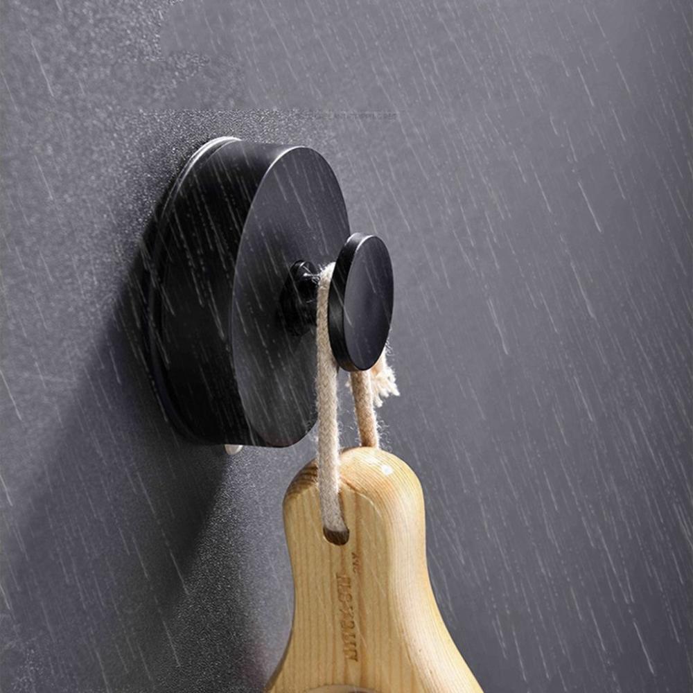 Punch-free Vacuum Seamless ABS Wall Hanger Clothes Hook Bathroom Organizer Suction Cup Hooks
