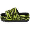 Fabric Maxi Tiger Stripe Thick Sole Slippers Women Slippers Lime 1127075-KLM