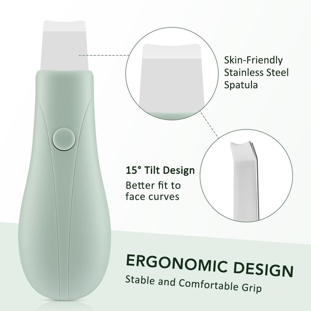 Deep Vibrate Skin Scrubber Facial Cleaner Shovel Spatula Not Ultrasonic Face Scrubber Peeling Blackhead Remover Facial Ma Ssager
