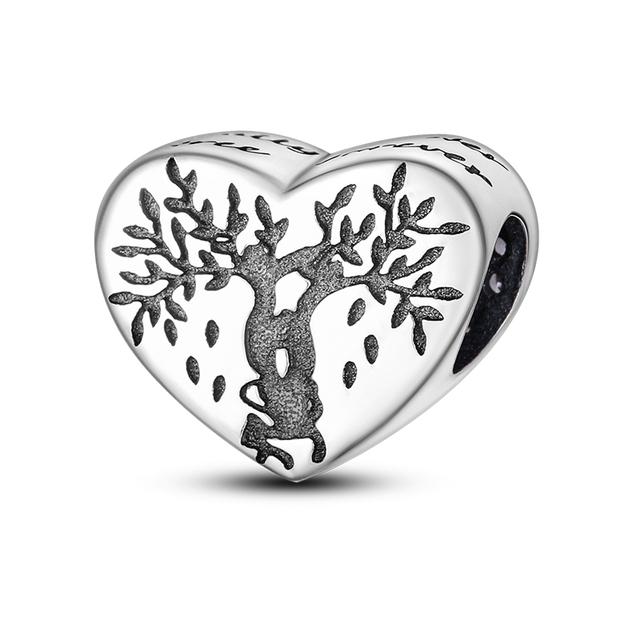 Подвески Plata Charms Of Ley 925 Elephant Katty Car Coffee, подвески, подходят для оригинального браслета Diy
