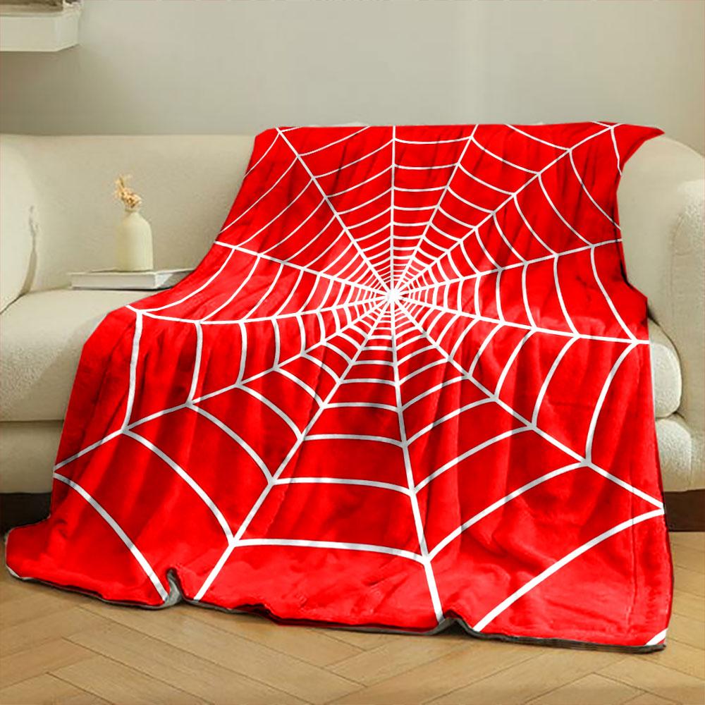 Red Spider Web Design print blanket soft and cozy perfect for the living room bed sofa or a nap,gift