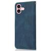 For iPhone 16 Case Stand Flip Leather Splicing Color Phone Cover