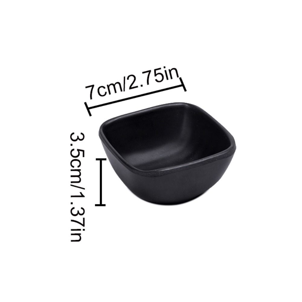 Black Seasoning Plate Japanese Style Sushi Soy Dipping Sauce Bowl Snack Plate  Home