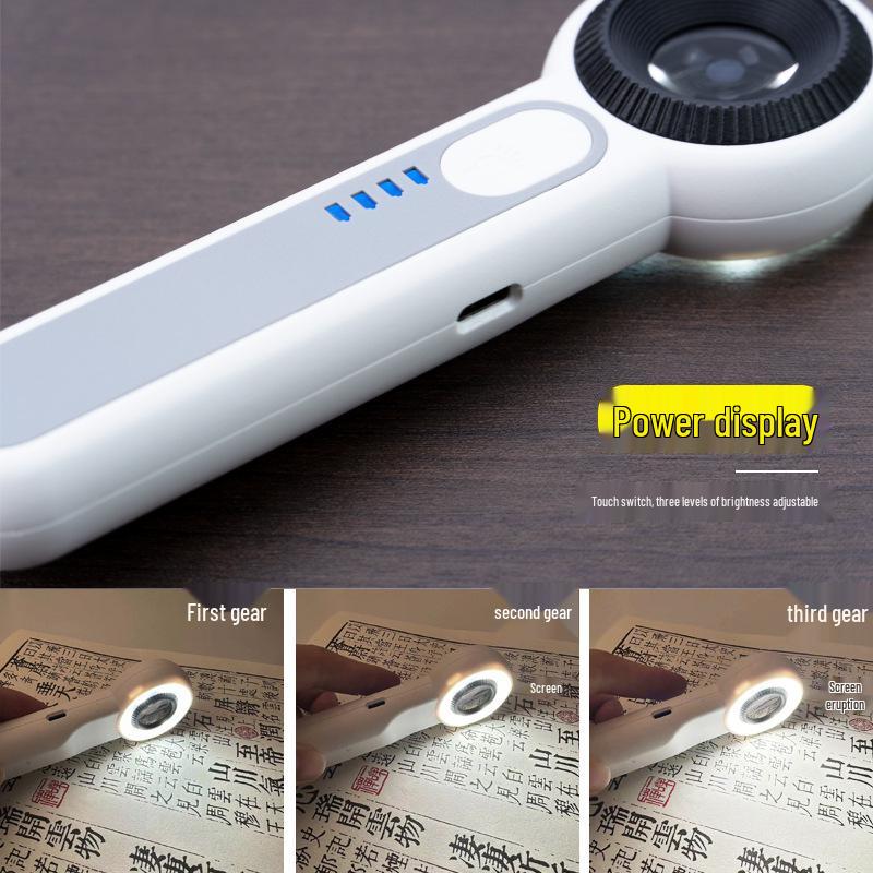 Увеличительное стекло HD 90x с подсветкой для чтения, электроники, ювелирных изделий, антиквариата и монет.