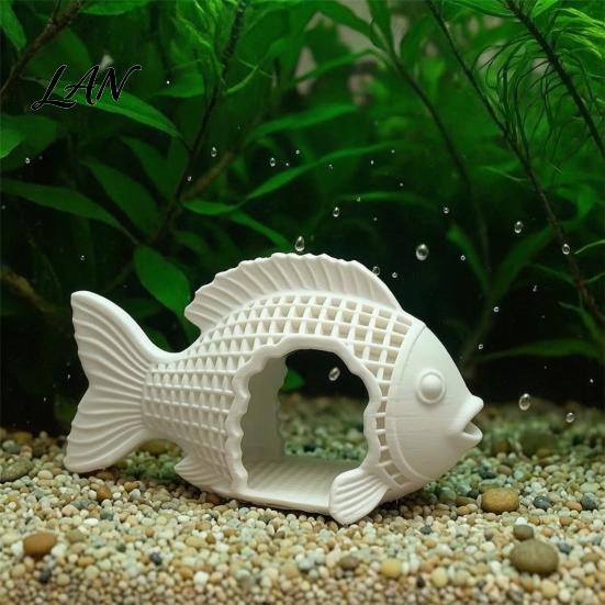 Safe Cave for Shrimp 3D Printed Hollow Fish Shape Aquarium Hideout Decor, Breeding Landscaping Decor Shelter Cave, Betta Ornament Tank Landscape