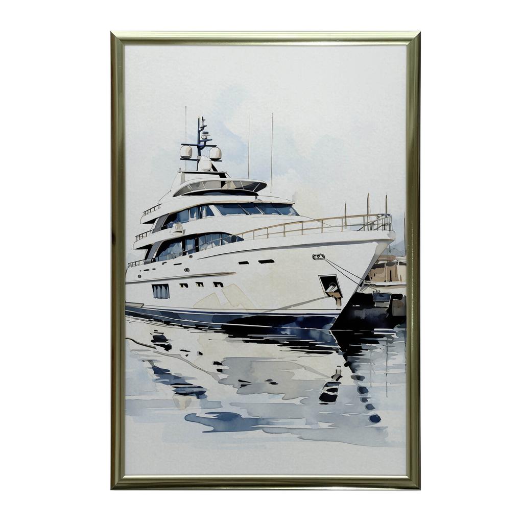 Morskie Refleksy Morskie Refleksy, 30X40 Cm, Rama Drewniana Biała, Papier Matowy 230 Gsm