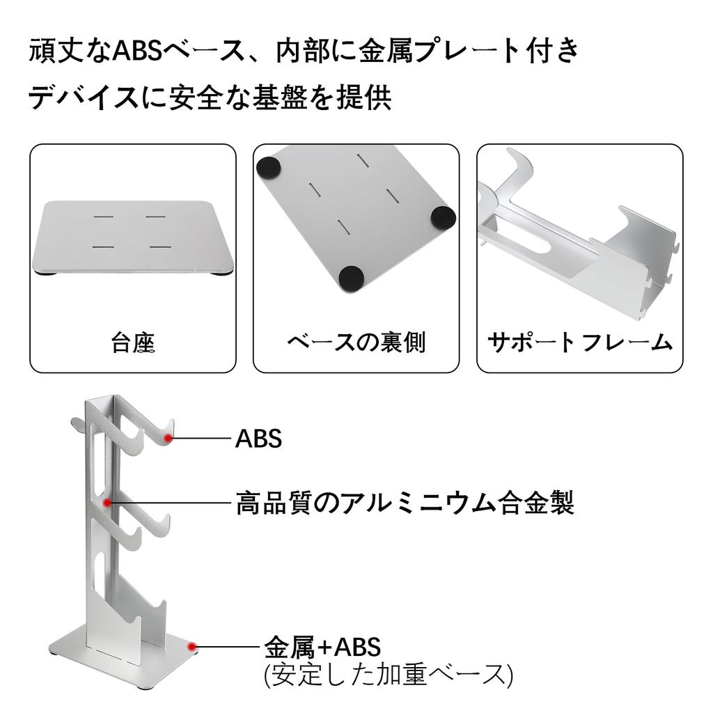 Подставка для контроллеров ANDCHI, 3-ярусная подставка для наушников, Хранение, Подставка для игровых контроллеров, Настольная подставка, Нескользящая, Совместима с PS5, PS4 и Switch