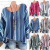 Women Summer Casual Printed Long-Sleeve Tops Blouse T-Shirt