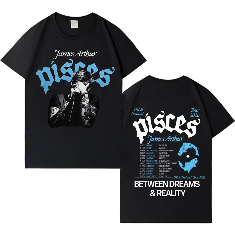 Singer James Arthur 2026 Gothic Album Graphic Tees Mens Y2K Clothes Aesthetic Oversized Comfort Short Sleeve TShirts Teenagers