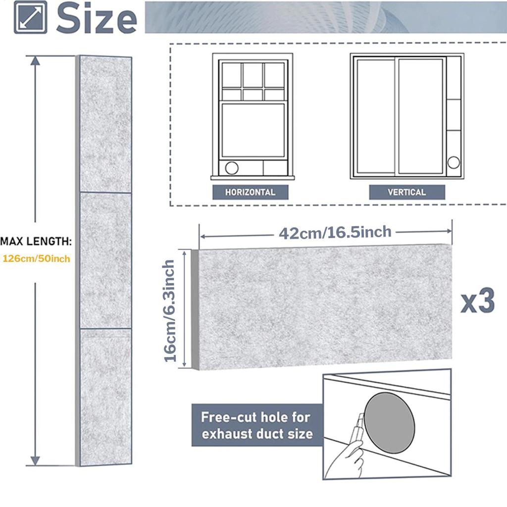Портативный кондиционер Комплект оконного воздуховода Изоляционная панель кондиционера Изоляционный комплект воздуховода Дом Подвал Гараж Спальня Гостиная