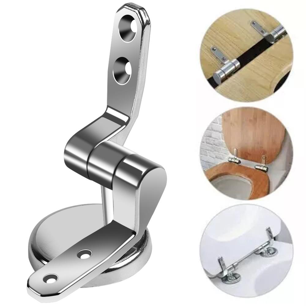 Toilet Lid Hinges WC Hinge Premium Universal Durable with Bolts Screw Fittings Toilet Replacement Part for Flush Toilet Cover