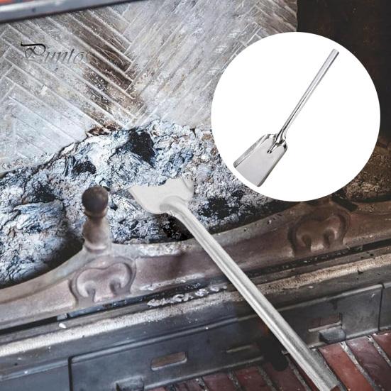 Charcoal Scoop Metal Hand Shovel with Long Handle Stove Ash Shovel Fireplace Trowel for BBQ Pizza Oven Firepit Home Camping Kitchen