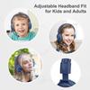 SIMOLIO Wired Headphones for Kids with Microphone, Flexible Rotating Boom Mic, Over-Ear Headset for School Students, K-12 Teachers, E-Learning,