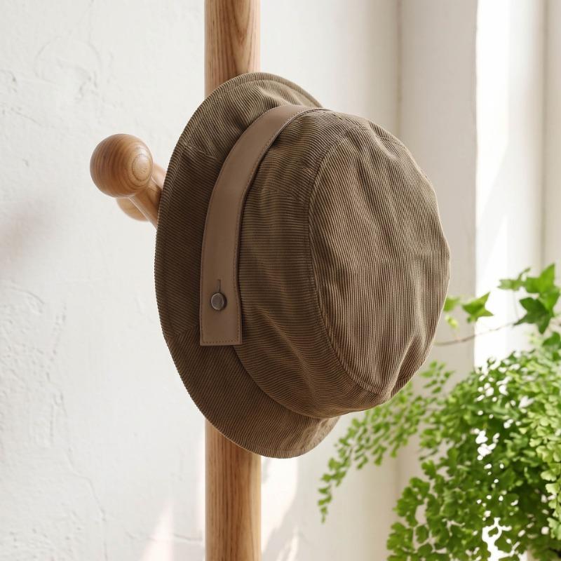 Women S Korean Style Solid Color Warm Bucket Hat
